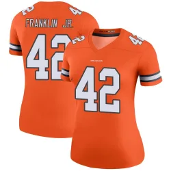 Women's Sam Franklin Jr. Denver Broncos No.42 Legend Color Rush Jersey - Orange