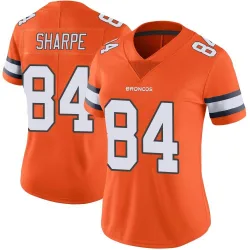 Women's Shannon Sharpe Denver Broncos No.84 Limited Color Rush Vapor Untouchable Jersey - Orange