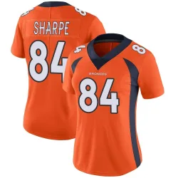 Women's Shannon Sharpe Denver Broncos No.84 Limited Team Color Vapor Untouchable Jersey - Orange