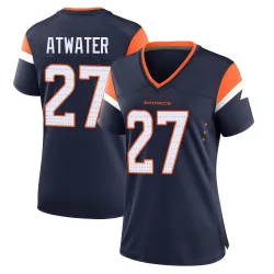 Women's Steve Atwater Denver Broncos No.27 Game Alternate Jersey - Navy