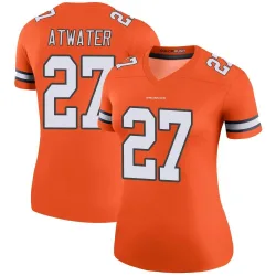 Women's Steve Atwater Denver Broncos No.27 Legend Color Rush Jersey - Orange