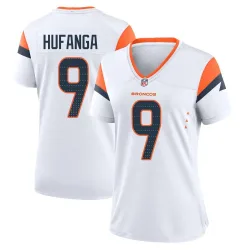 Women's Talanoa Hufanga Denver Broncos No.9 Game 2nd Jersey - White