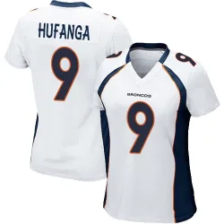 Women's Talanoa Hufanga Denver Broncos No.9 Game Jersey - White