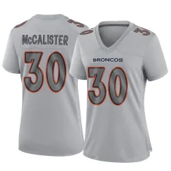 Women's Tanner McCalister Denver Broncos No.30 Game Atmosphere Fashion Jersey - Gray