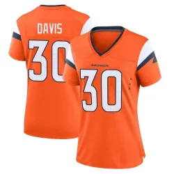 Women's Terrell Davis Denver Broncos No.30 Game Jersey - Orange