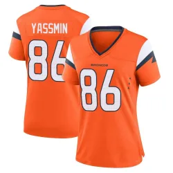 Women's Thomas Yassmin Denver Broncos No.86 Game Jersey - Orange