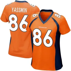 Women's Thomas Yassmin Denver Broncos No.86 Game Team Color Jersey - Orange