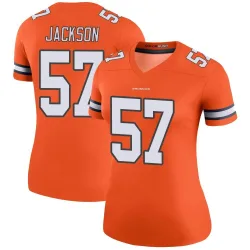 Women's Tom Jackson Denver Broncos No.57 Legend Color Rush Jersey - Orange