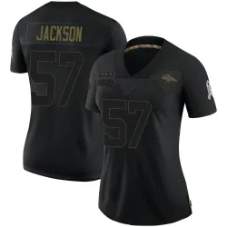 Women's Tom Jackson Denver Broncos No.57 Limited 2020 Salute To Service Jersey - Black