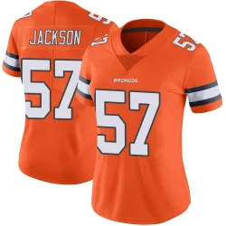 Women's Tom Jackson Denver Broncos No.57 Limited Color Rush Vapor Untouchable Jersey - Orange