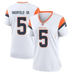 Women's Trent Sherfield Sr. Denver Broncos No.5 Game 2nd Jersey - White