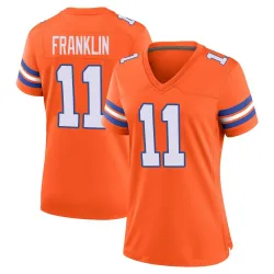Women's Troy Franklin Denver Broncos No.11 Game Alternate Mile High Collection 1977 Throwback Jersey - Orange