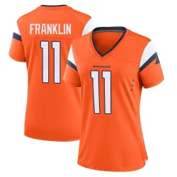 Women's Troy Franklin Denver Broncos No.11 Game Jersey - Orange