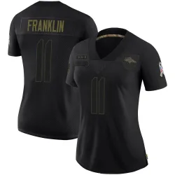 Women's Troy Franklin Denver Broncos No.11 Limited 2020 Salute To Service Jersey - Black