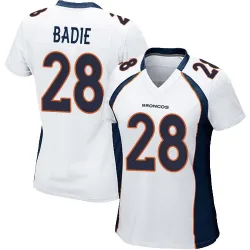 Women's Tyler Badie Denver Broncos No.28 Game Jersey - White