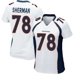 Women's Will Sherman Denver Broncos No.78 Game Jersey - White