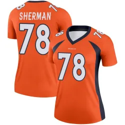 Women's Will Sherman Denver Broncos No.78 Legend Jersey - Orange