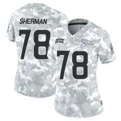 Women's Will Sherman Denver Broncos No.78 Limited 2024 Salute to Service Jersey - Arctic Camo
