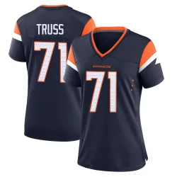 Women's Xavier Truss Denver Broncos No.71 Game Alternate Jersey - Navy