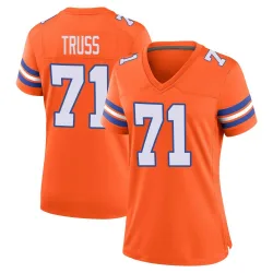 Women's Xavier Truss Denver Broncos No.71 Game Alternate Mile High Collection 1977 Throwback Jersey - Orange