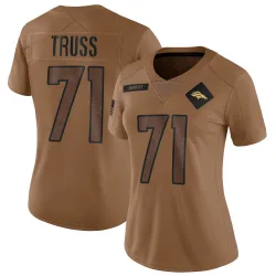 Women's Xavier Truss Denver Broncos No.71 Limited 2023 Salute To Service Jersey - Brown