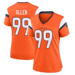Women's Zach Allen Denver Broncos No.99 Game Jersey - Orange