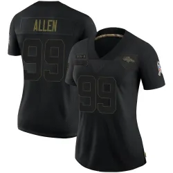 Women's Zach Allen Denver Broncos No.99 Limited 2020 Salute To Service Jersey - Black
