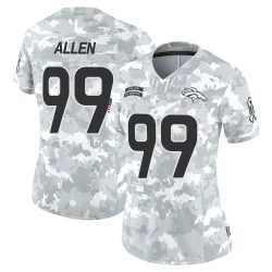 Women's Zach Allen Denver Broncos No.99 Limited 2024 Salute to Service Jersey - Arctic Camo