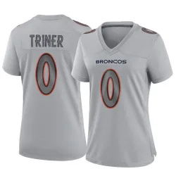 Women's Zach Triner Denver Broncos No.0 Game Atmosphere Fashion Jersey - Gray
