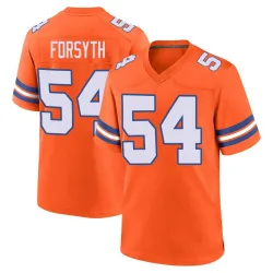 Youth Alex Forsyth Denver Broncos No.54 Game Alternate Mile High Collection 1977 Throwback Jersey - Orange