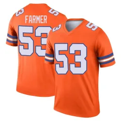 Youth Andrew Farmer Denver Broncos No.53 Legend Alternate Mile High Collection 1977 Throwback Jersey - Orange