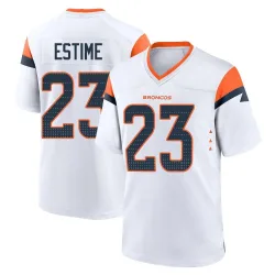 Youth Audric Estime Denver Broncos No.23 Game 2nd Jersey - White