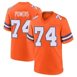 Youth Ben Powers Denver Broncos No.74 Game Alternate Mile High Collection 1977 Throwback Jersey - Orange