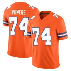 Youth Ben Powers Denver Broncos No.74 Limited Alternate Vapor F.U.S.E. Mile High Collection 1977 Throwback Jersey - Orange
