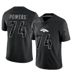 Youth Ben Powers Denver Broncos No.74 Limited Reflective Jersey - Black