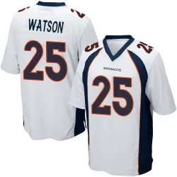 Youth Blake Watson Denver Broncos No.25 Game Jersey - White