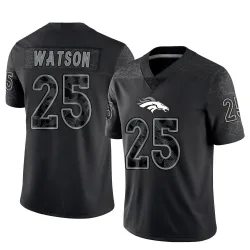 Youth Blake Watson Denver Broncos No.25 Limited Reflective Jersey - Black