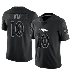 Youth Bo Nix Denver Broncos No.10 Limited Reflective Jersey - Black