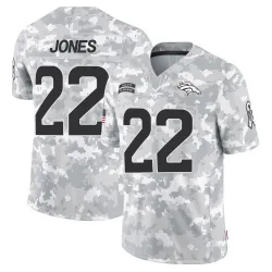 Youth Brandon Jones Denver Broncos No.22 Limited 2024 Salute to Service Jersey - Arctic Camo