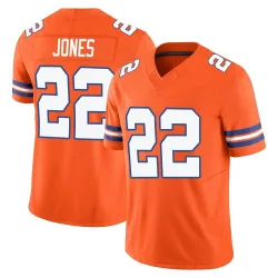 Youth Brandon Jones Denver Broncos No.22 Limited Alternate Vapor F.U.S.E. Mile High Collection 1977 Throwback Jersey - Orange