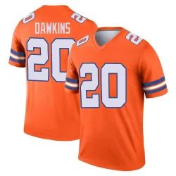 Youth Brian Dawkins Denver Broncos No.20 Legend Alternate Mile High Collection 1977 Throwback Jersey - Orange