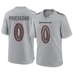 Youth Caden Prieskorn Denver Broncos No.0 Game Atmosphere Fashion Jersey - Gray