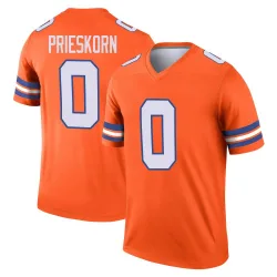 Youth Caden Prieskorn Denver Broncos No.0 Legend Alternate Mile High Collection 1977 Throwback Jersey - Orange
