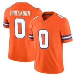 Youth Caden Prieskorn Denver Broncos No.0 Limited Alternate Vapor F.U.S.E. Mile High Collection 1977 Throwback Jersey - Orange