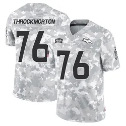 Youth Calvin Throckmorton Denver Broncos No.76 Limited 2024 Salute to Service Jersey - Arctic Camo