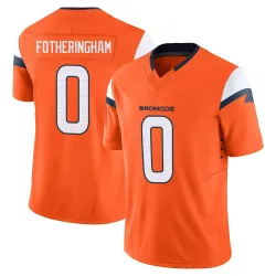 Youth Cole Fotheringham Denver Broncos No.0 Limited Vapor F.U.S.E. 2nd Jersey - Orange