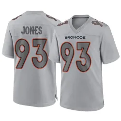 Youth D.J. Jones Denver Broncos No.93 Game Atmosphere Fashion Jersey - Gray
