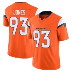 Youth D.J. Jones Denver Broncos No.93 Limited Vapor F.U.S.E. 2nd Jersey - Orange