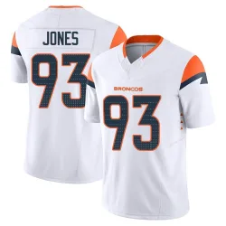 Youth D.J. Jones Denver Broncos No.93 Limited Vapor F.U.S.E. Jersey - White