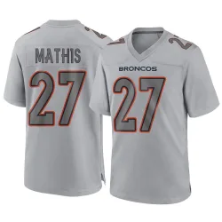 Youth Damarri Mathis Denver Broncos No.27 Game Atmosphere Fashion Jersey - Gray
